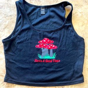 Medium Women’s Mushroom Crop Top Have a good Time
